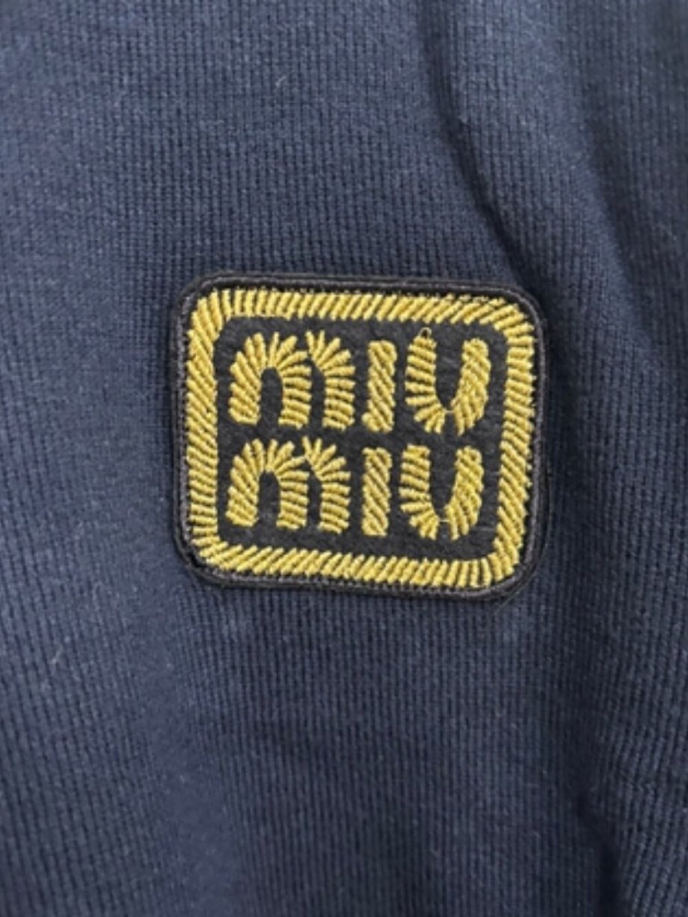 🦄MIU MIU🦄 dark blue knit polo short-sleeved top - Picture 2 of 6